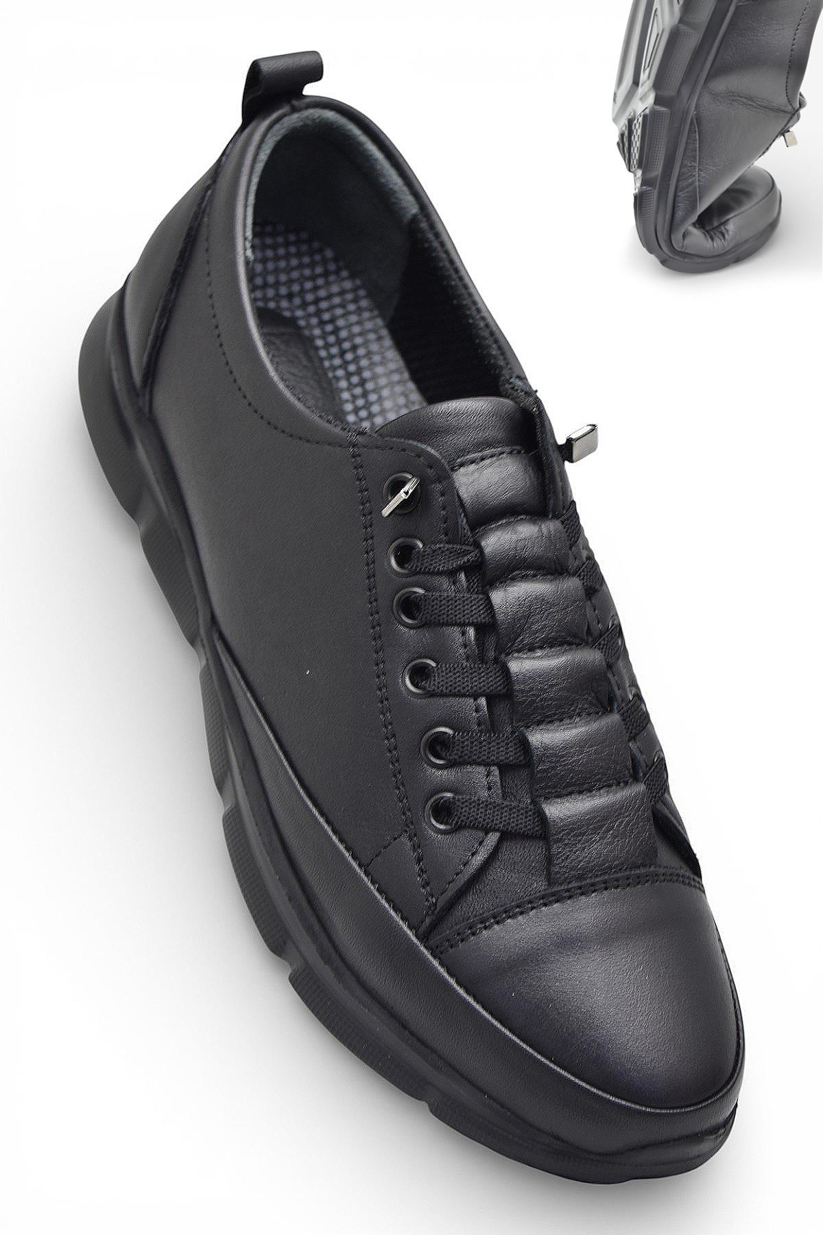 Ispartalılar Ispartalılar Siyah 605 Tam Ortopedik Poli Hafif Taban Günlük Hakiki Deri Kadın Ayakkabı Lastikli Casual Ayakkabı | Flo Siyah - 6. görsel