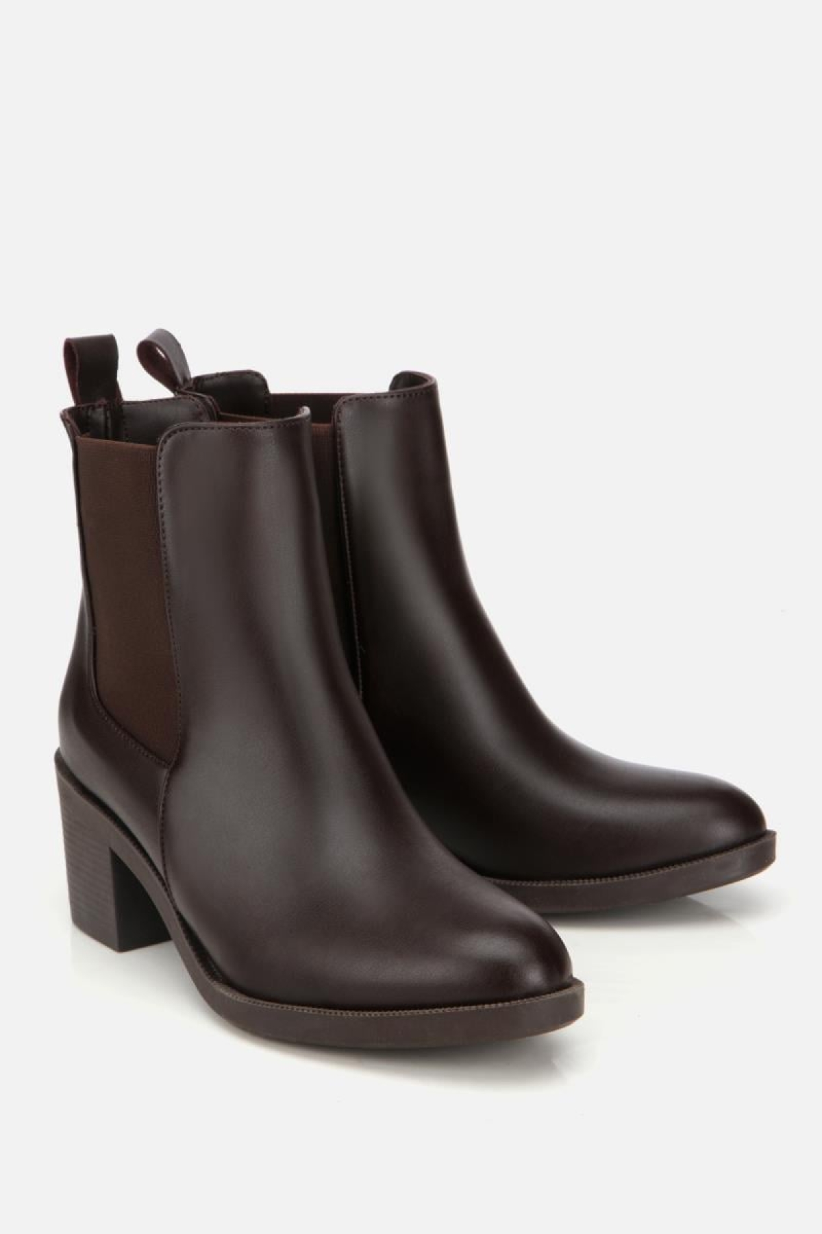 Yaya By Hotiç Yaya By Hotiç Kadın Kahverengi Lastik Detaylı Topuklu Bot | Flo Kahverengi - 3. görsel