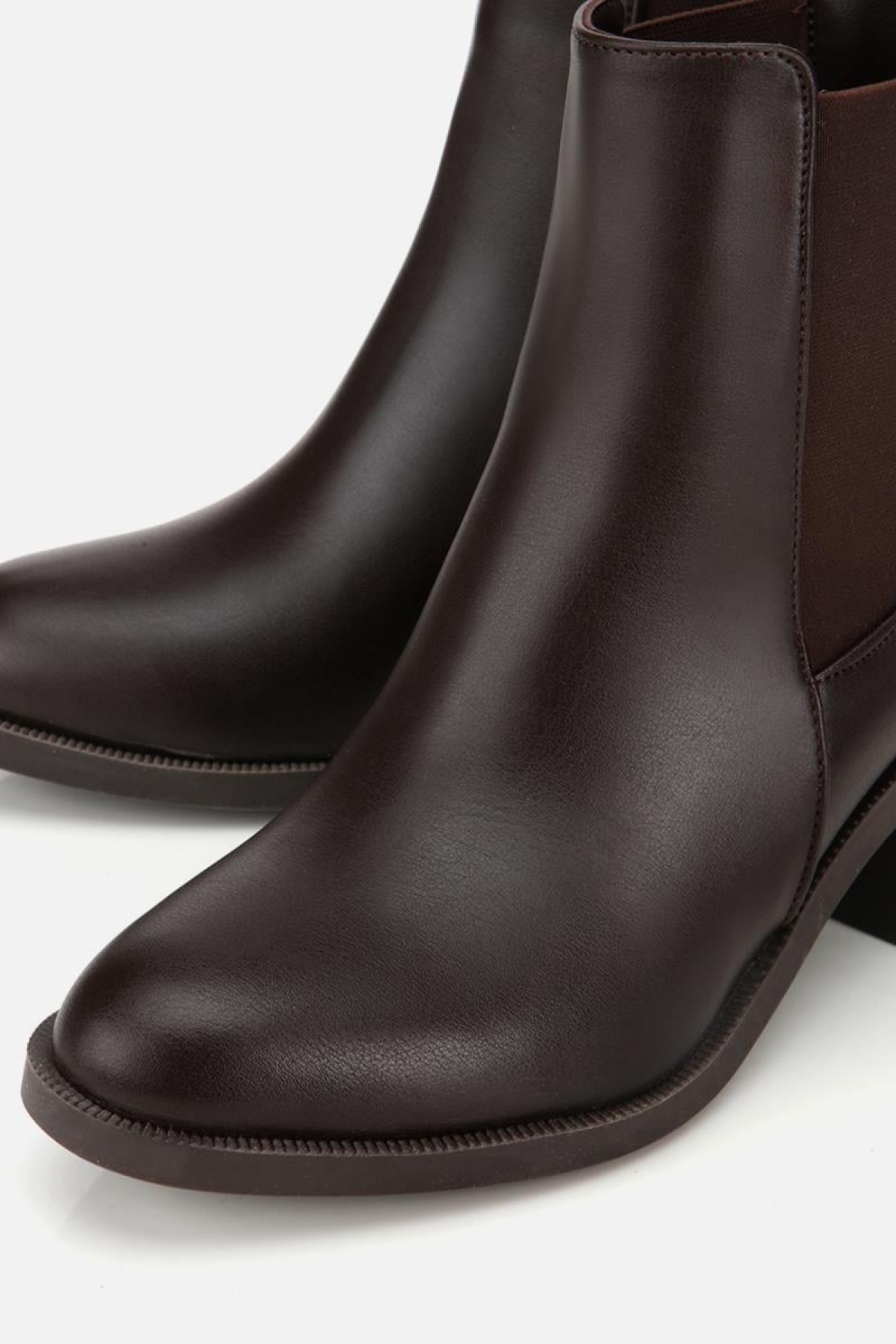 Yaya By Hotiç Yaya By Hotiç Kadın Kahverengi Lastik Detaylı Topuklu Bot | Flo Kahverengi - 5. görsel