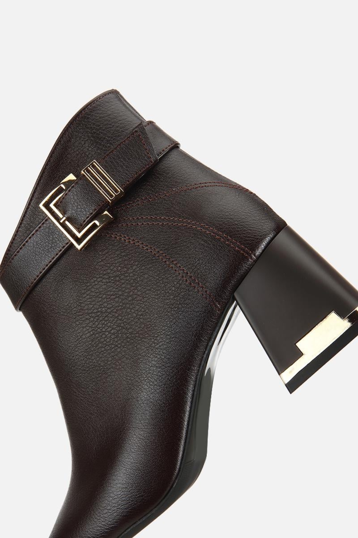 Yaya By Hotiç Yaya By Hotiç Kadın Kahverengi Kemer Detaylı Topuklu Bot | Flo Kahverengi - 6. görsel