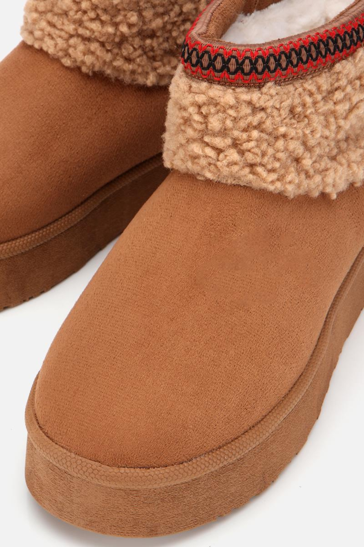 Yaya By Hotiç Yaya By Hotiç Kadın Süet Taba Kürklü Bilekte Kalın Tabanlı Düz Bot | Flo Taba - 6. görsel