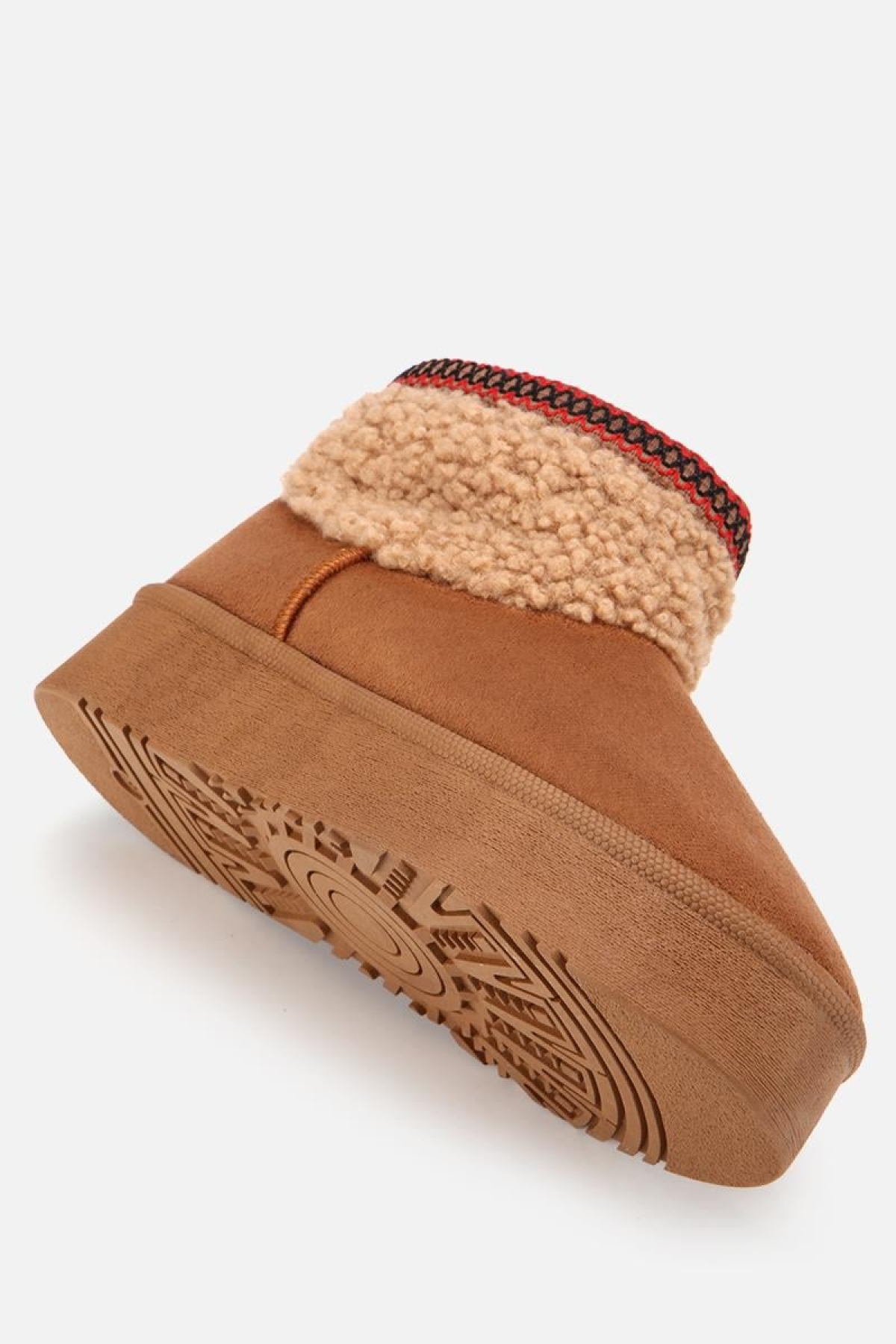 Yaya By Hotiç Yaya By Hotiç Kadın Süet Taba Kürklü Bilekte Kalın Tabanlı Düz Bot | Flo Taba - 9. görsel