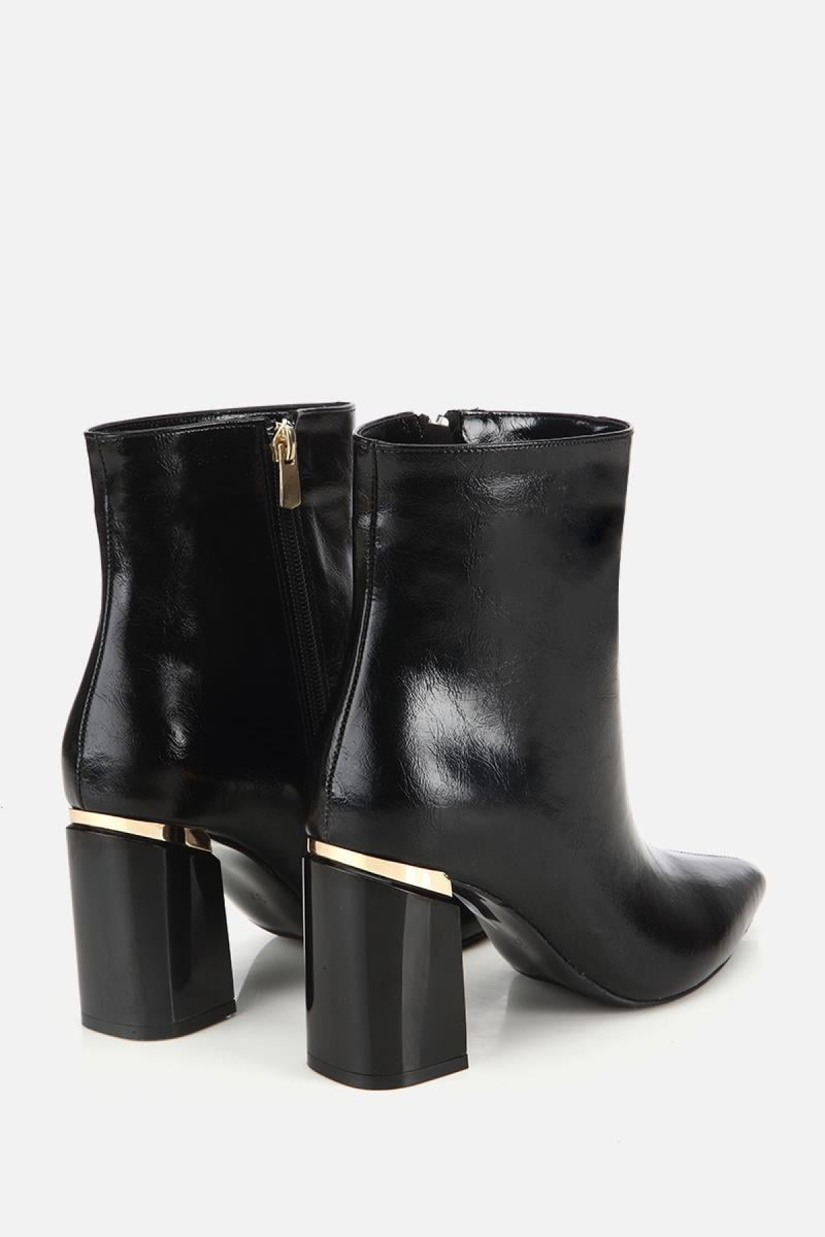 Yaya By Hotiç Yaya By Hotiç Kadın Siyah Gold Detaylı Sivri Burunlu Topuklu Bot | Flo Siyah - 4. görsel