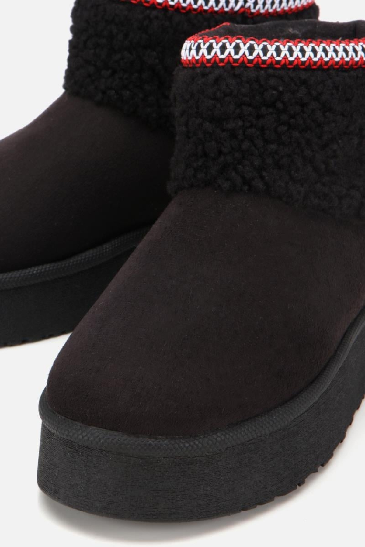 Yaya By Hotiç Yaya By Hotiç Kadın Süet Siyah Kürklü Bilekte Kalın Tabanlı Düz Bot | Flo Siyah - 5. görsel