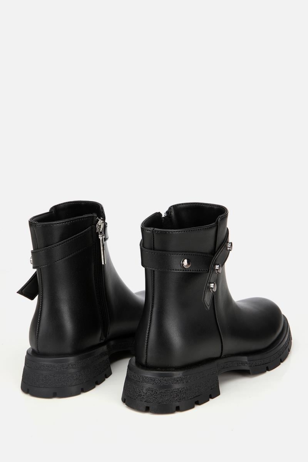 Yaya By Hotiç Yaya By Hotiç Kadın Siyah Tokalı Kalın Tabanlı Düz Bot | Flo Siyah - 4. görsel