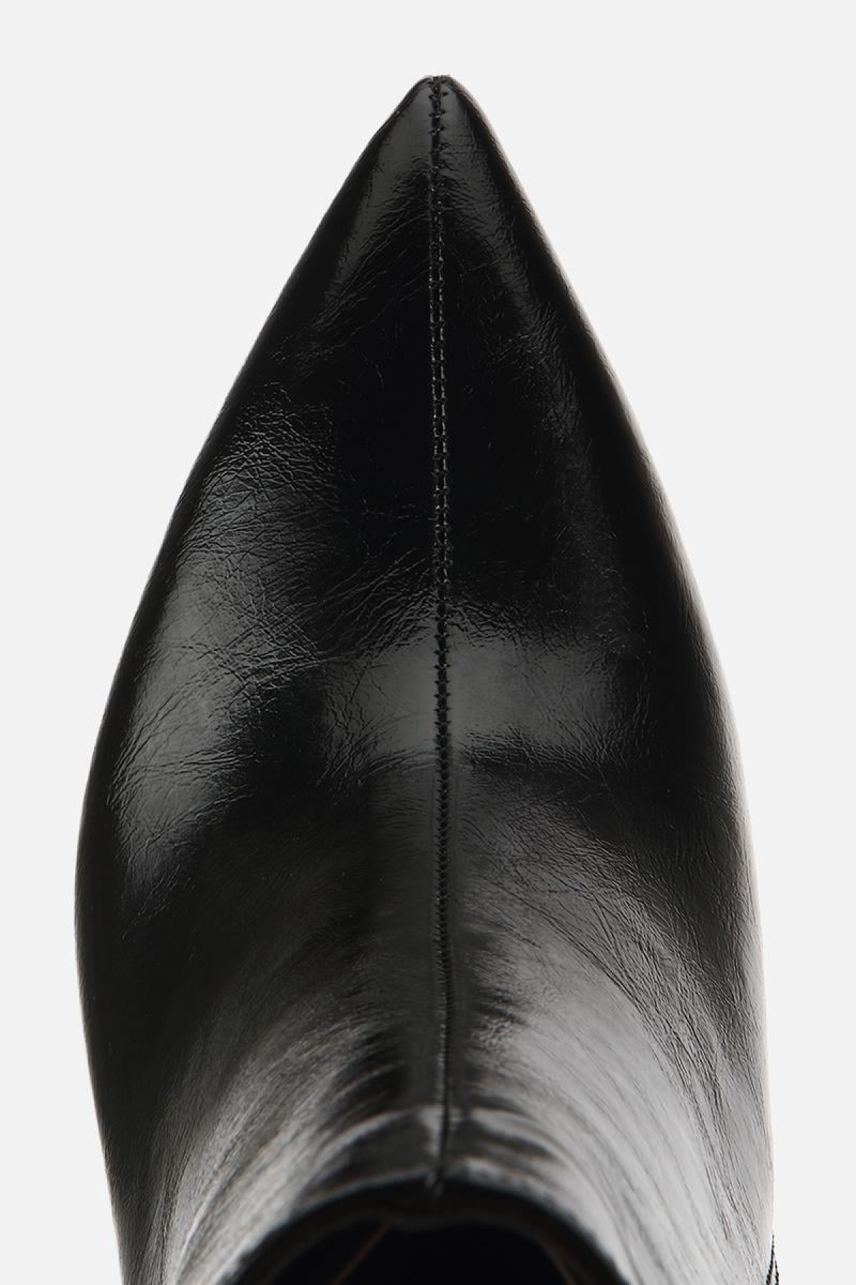 Kadın Siyah Gold Detaylı Sivri Burunlu İnce Topuklu Bot - Görsel 6