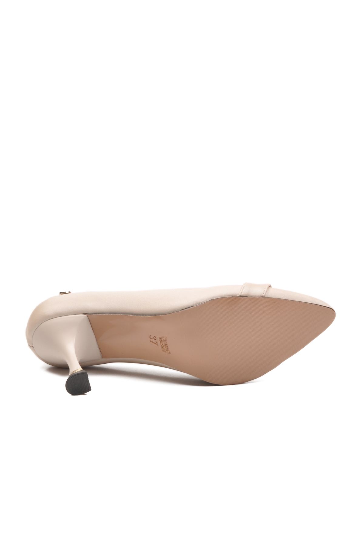 Pierre Cardin Pierre Cardin PC-55201 Bej Saten İnce Topuklu Kadın Abiye Ayakkabı | Flo Bej - 5. görsel