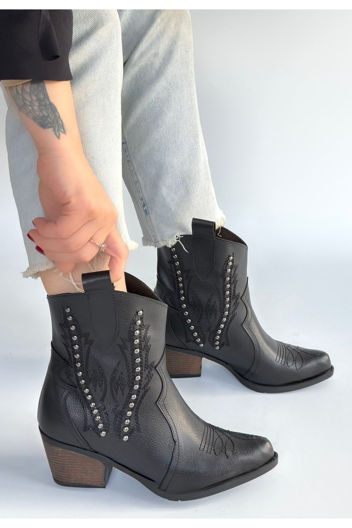 Pabucmarketi Pabucmarketi Siyah Kadın Topuklu Bot | Flo Siyah - 2. görsel