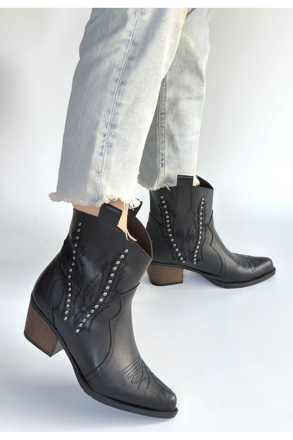 Pabucmarketi Pabucmarketi Siyah Kadın Topuklu Bot | Flo Siyah - 3. görsel