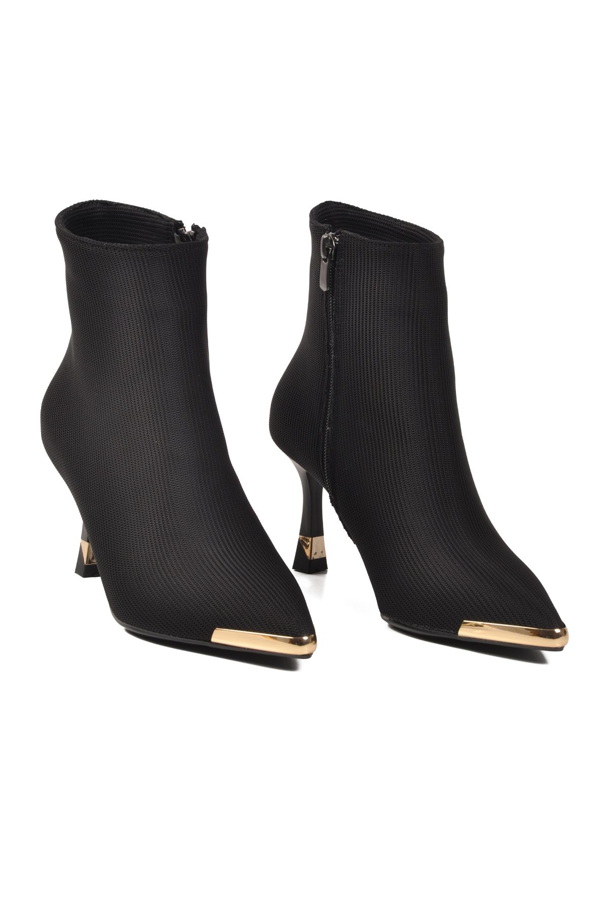 A Spor A Spor Aspor Siyah İçi Polarlı Fermuarlı Kadın Topuklu Bot | Flo Siyah - 4. görsel