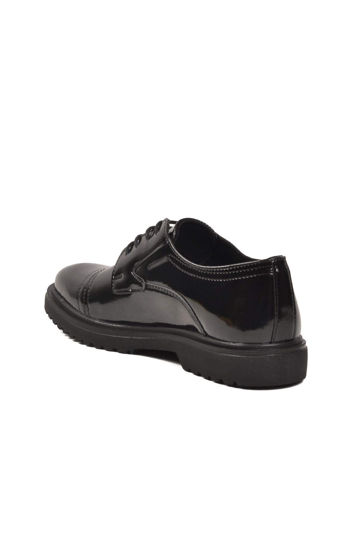 Conteyner Conteyner Siyah Rugan Bağcıklı Erkek Klasik Ayakkabı | Flo Siyah - 5. görsel