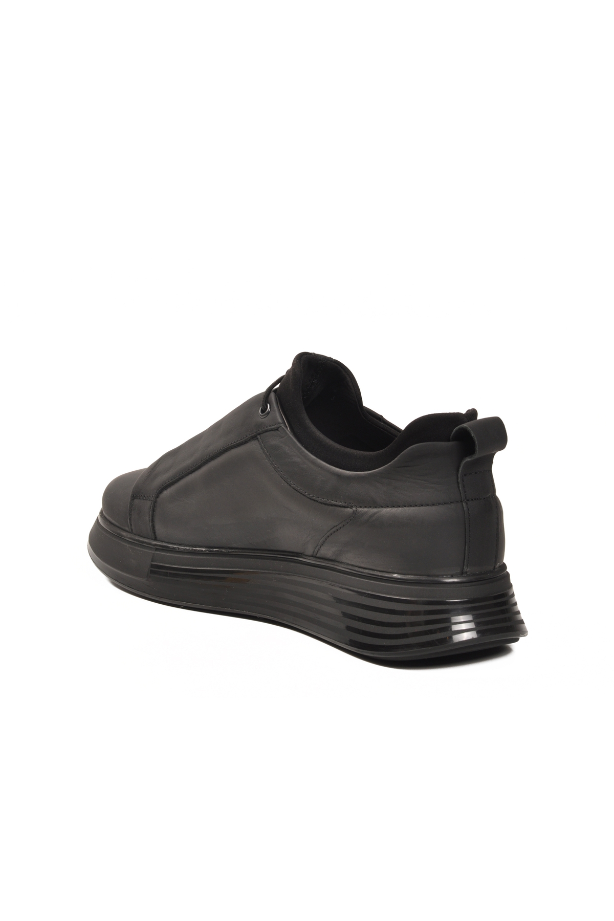 Voyager Voyager Siyah Mat Hakiki Deri Erkek Casual Ayakkabı | Flo Siyah - 5. görsel