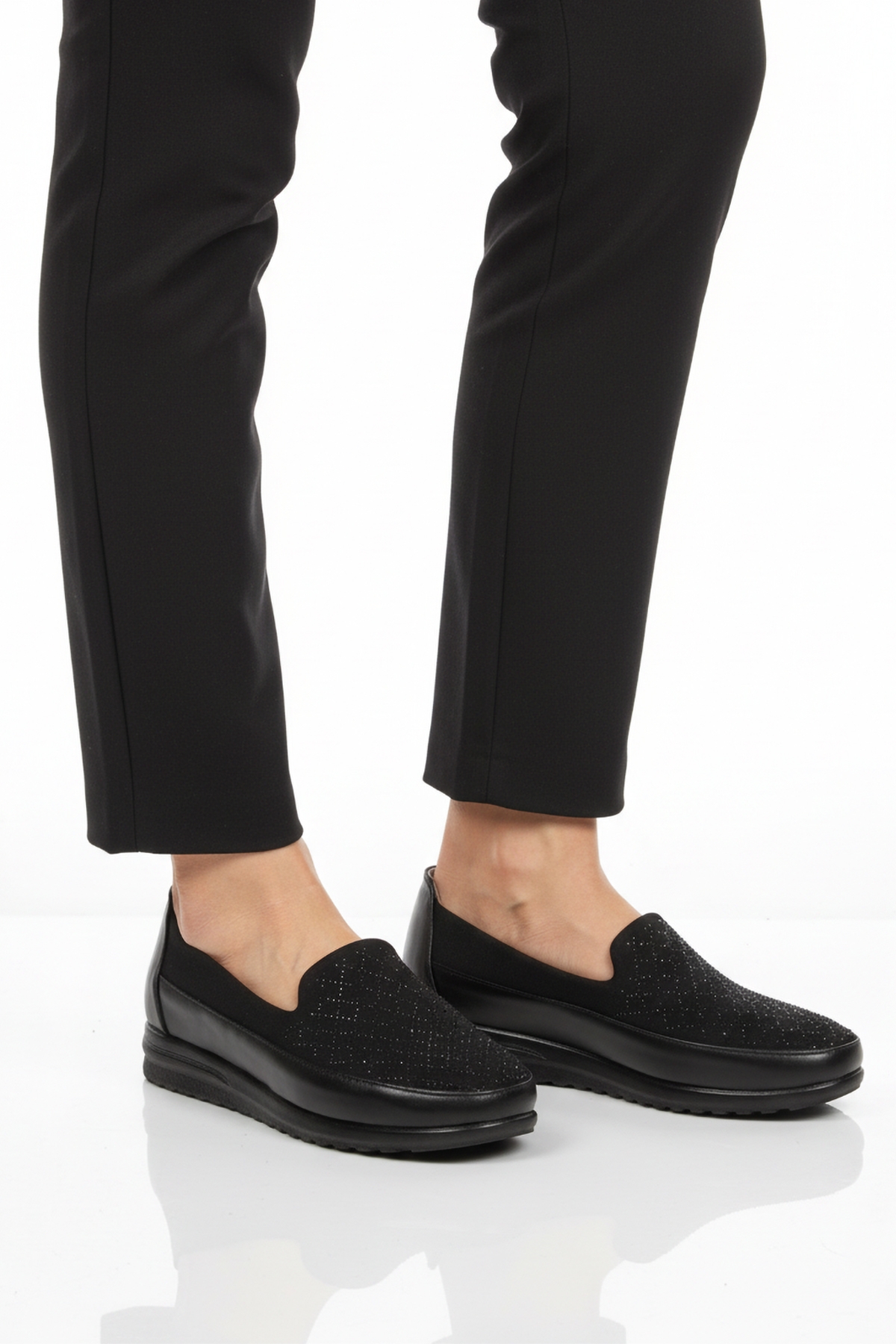 A Spor A Spor Aspor Siyah Jel Taban Kadın Casual Ayakkabı | Flo Siyah - 2. görsel