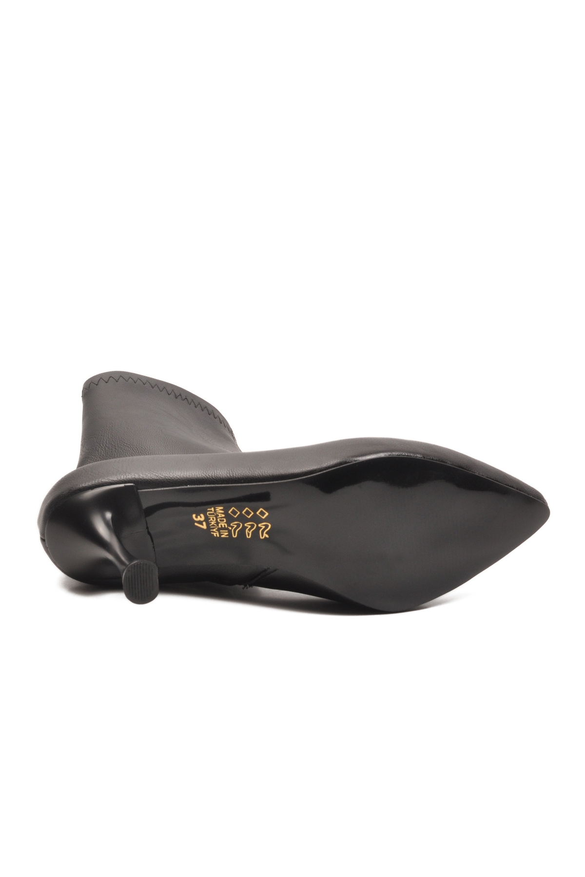 A Spor A Spor Aspor Siyah Polarlı Fermuarlı Kadın Topuklu Bot | Flo Siyah - 6. görsel