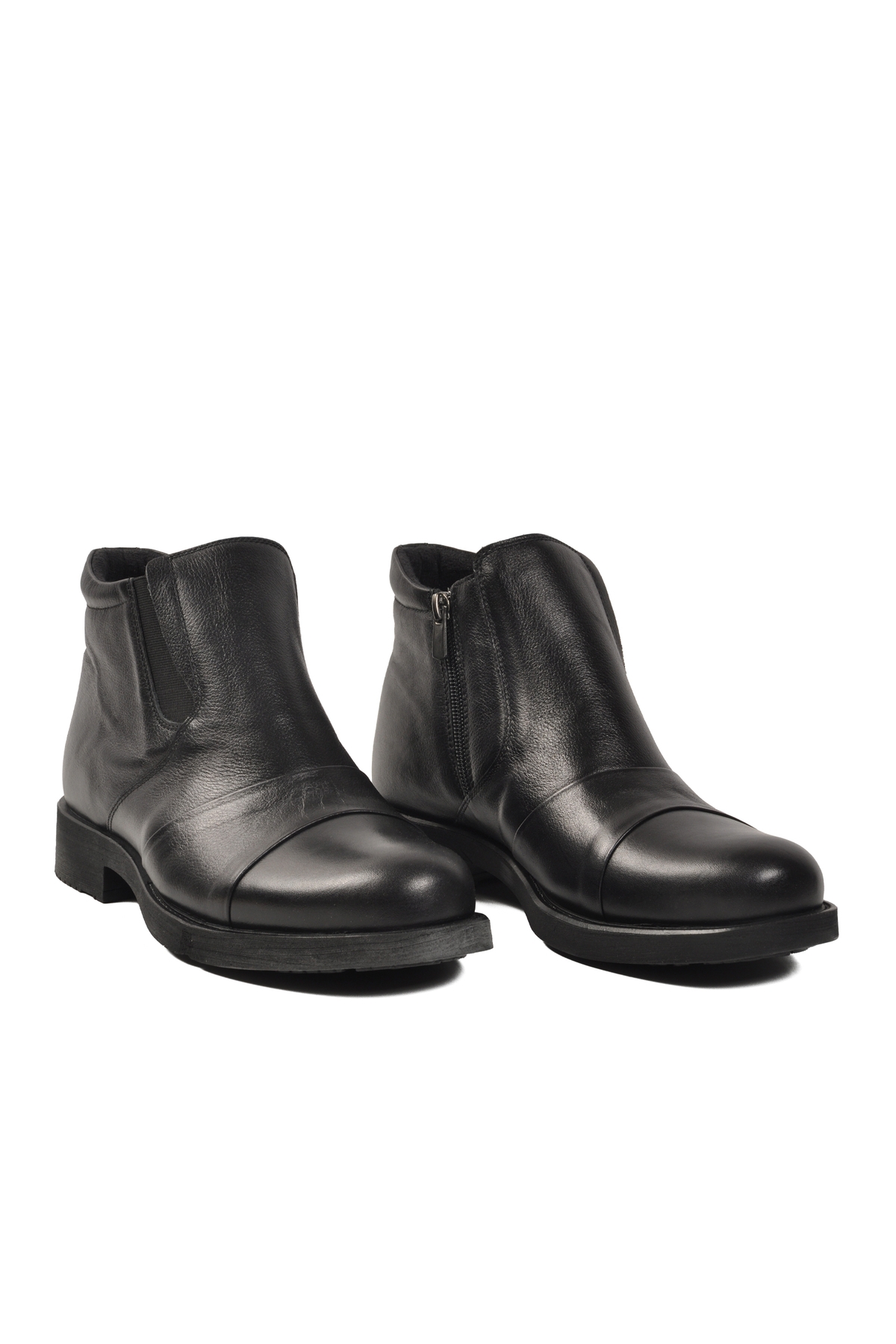 A Spor A Spor Aspor Siyah Hakiki Deri Polarlı Fermuarlı Erkek Bot | Flo Siyah - 4. görsel