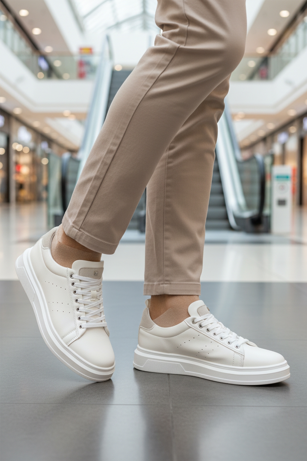 Conteyner Conteyner Beyaz Bağcıklı Erkek Sneaker | Flo Beyaz - 4. görsel