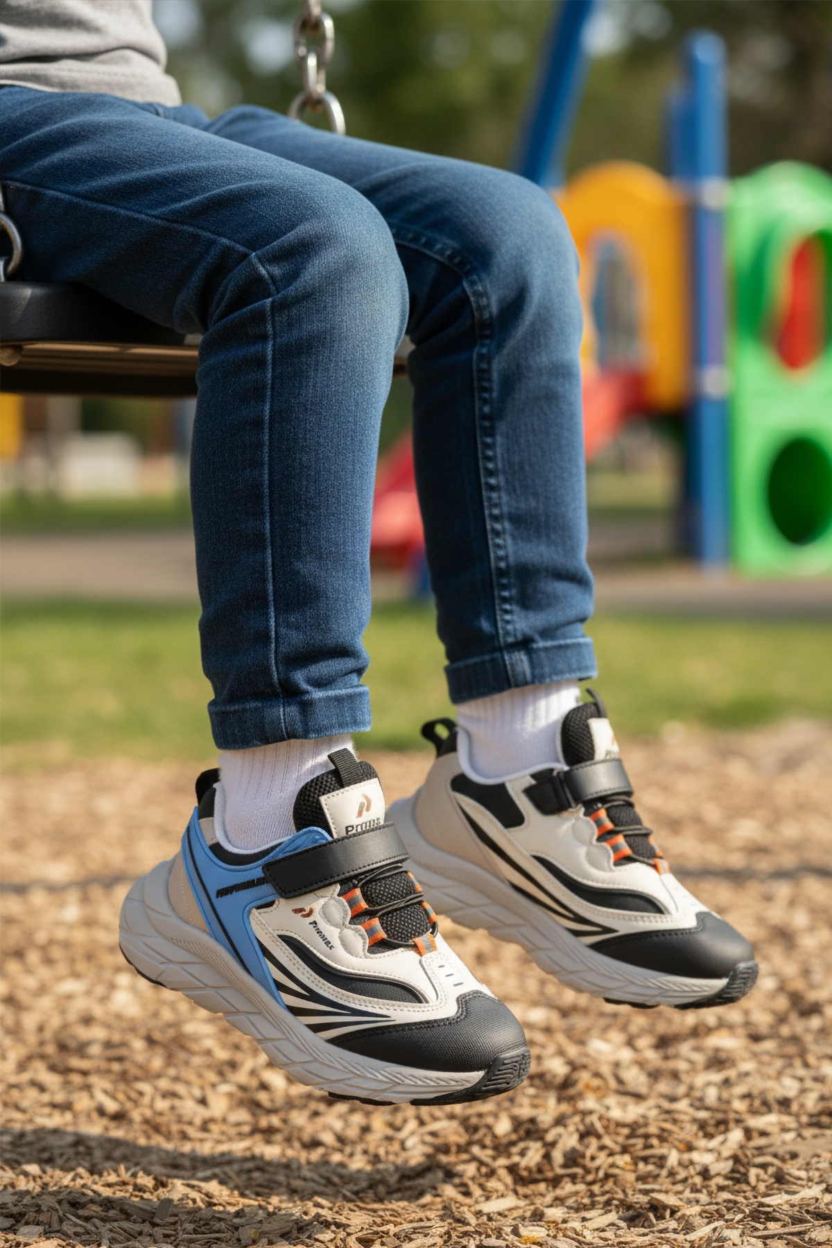 Aspor Mavi Cırtlı Erkek Çocuk Spor Ayakkabı - Görsel 4