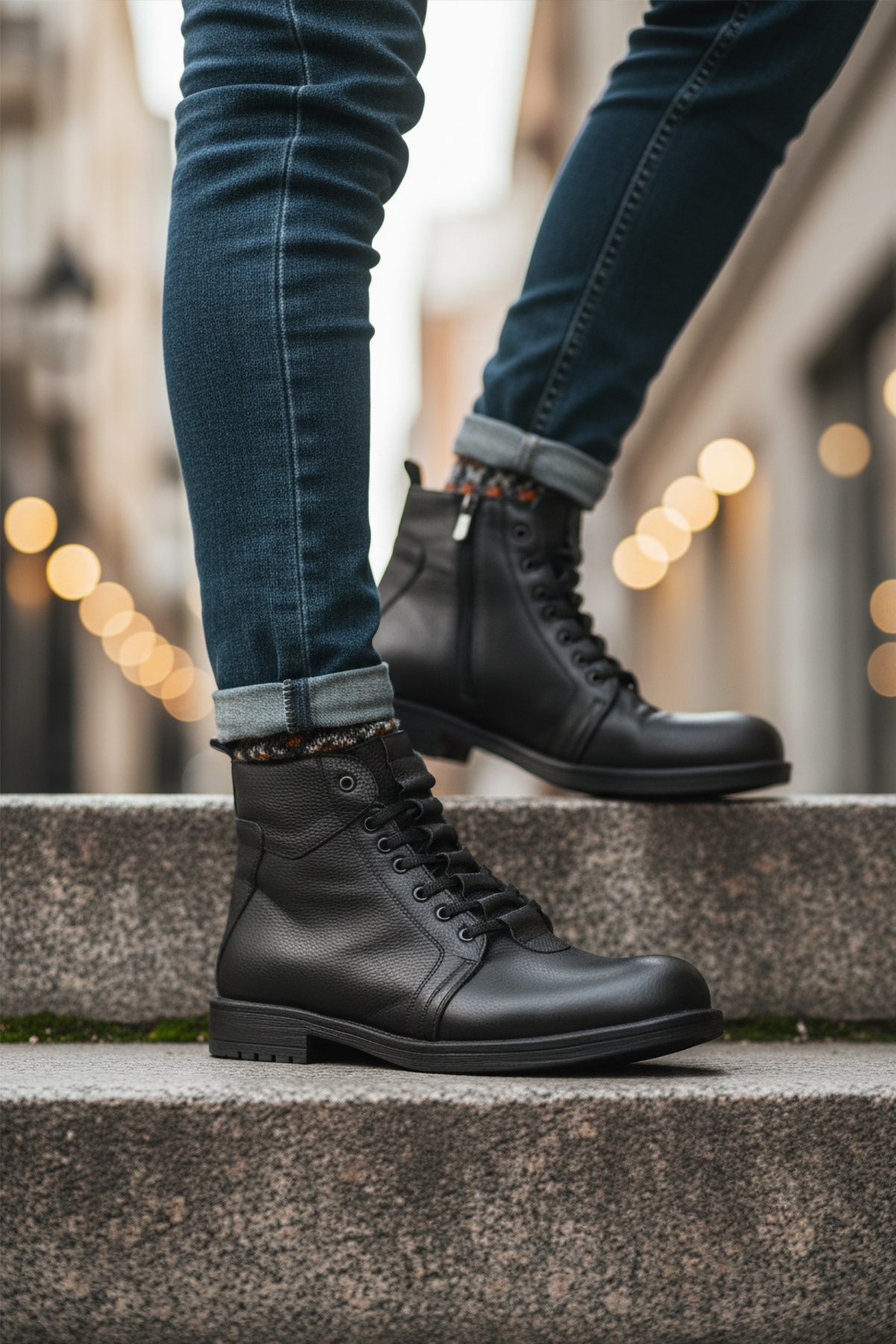 A Spor A Spor Aspor Siyah Hakiki Deri Erkek Bot | Flo Siyah - 4. görsel