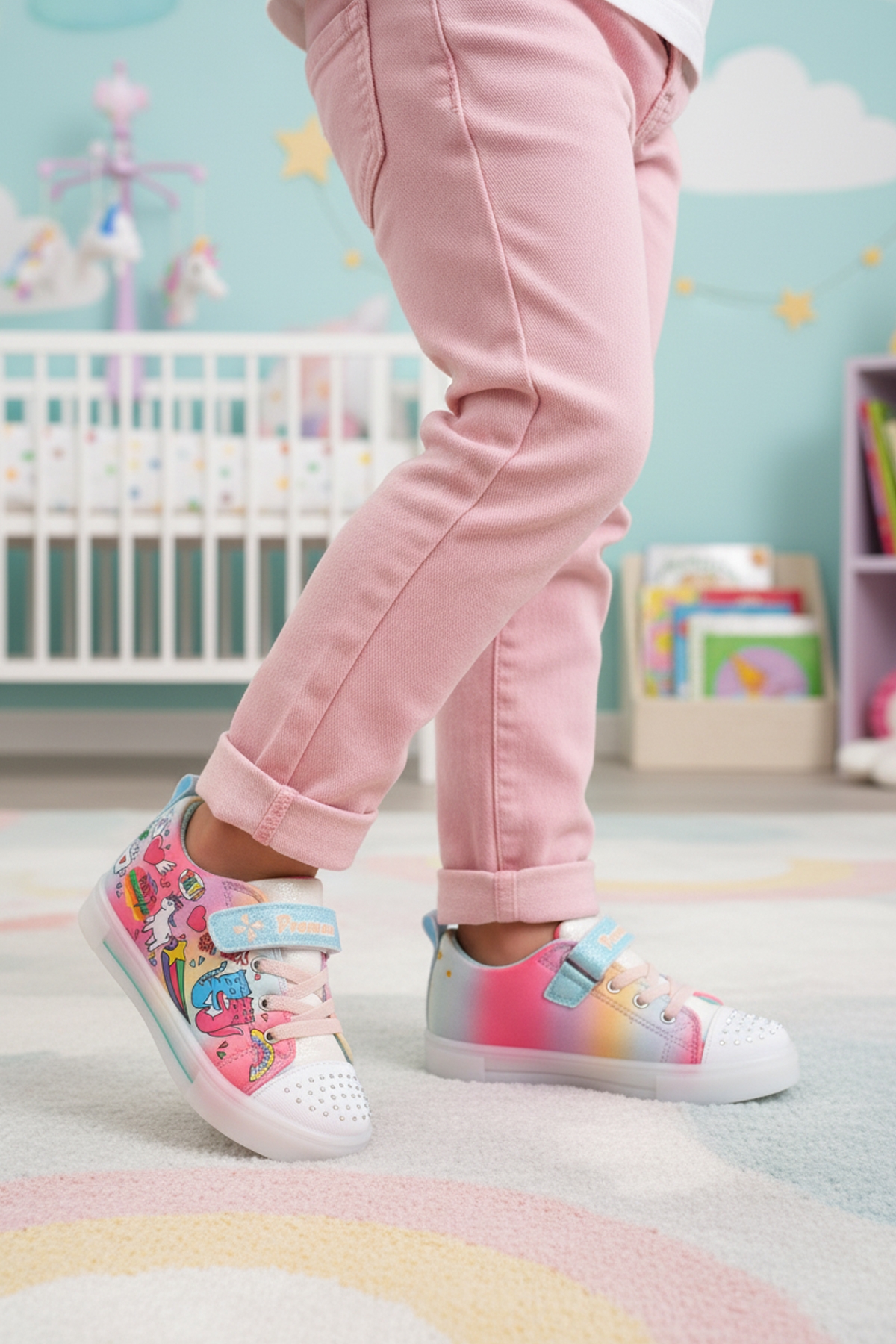 A Spor A Spor Çok Renkli Aspor Renkli Desenli Cırtlı Kız Çocuk Sneaker | Flo Çok Renkli - 4. görsel