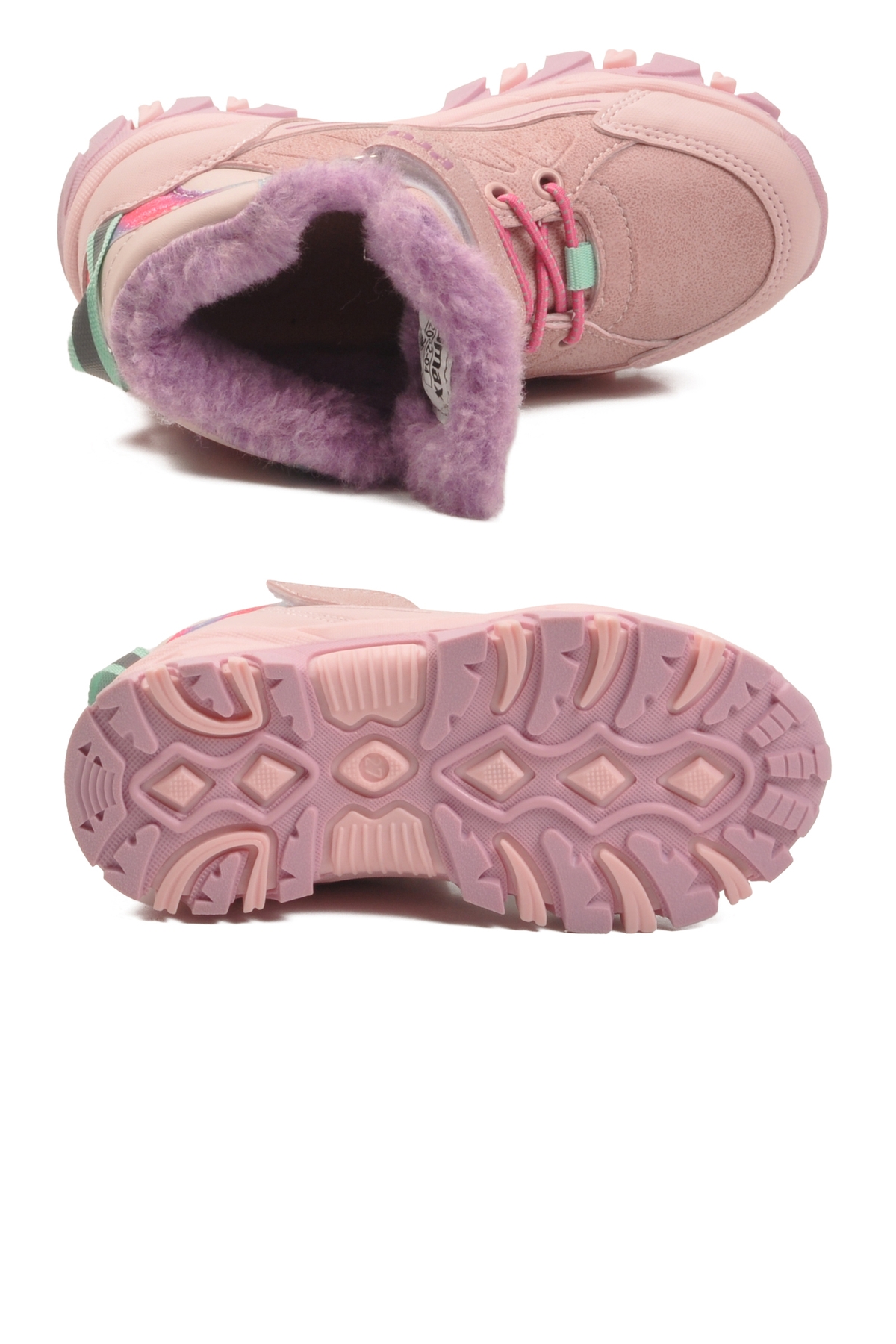 Aspor Pembe Kürklü Cırtlı Kız Çocuk Düz Bot - Görsel 6