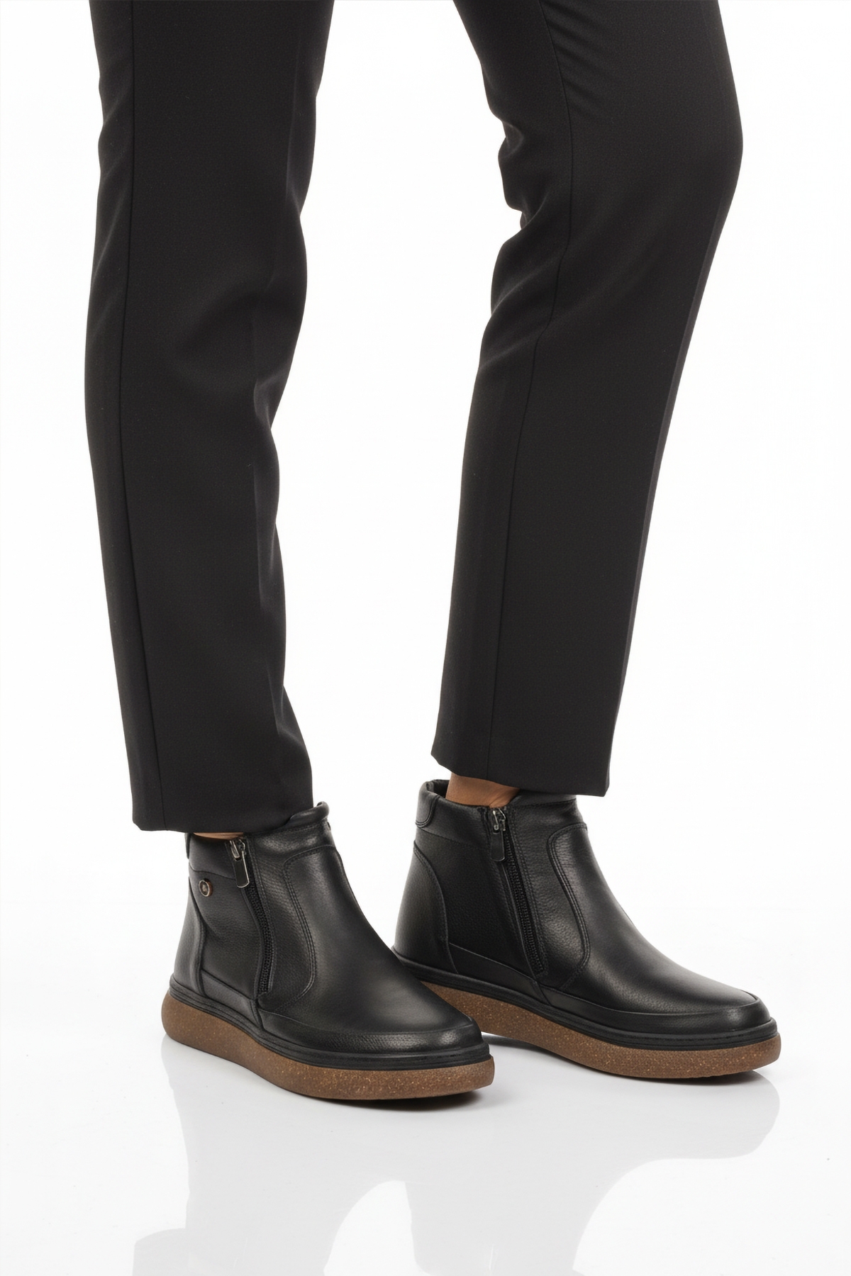 A Spor A Spor Aspor Siyah Hakiki Deri İçi Polarlı Kadın Düz Bot | Flo Siyah - 2. görsel