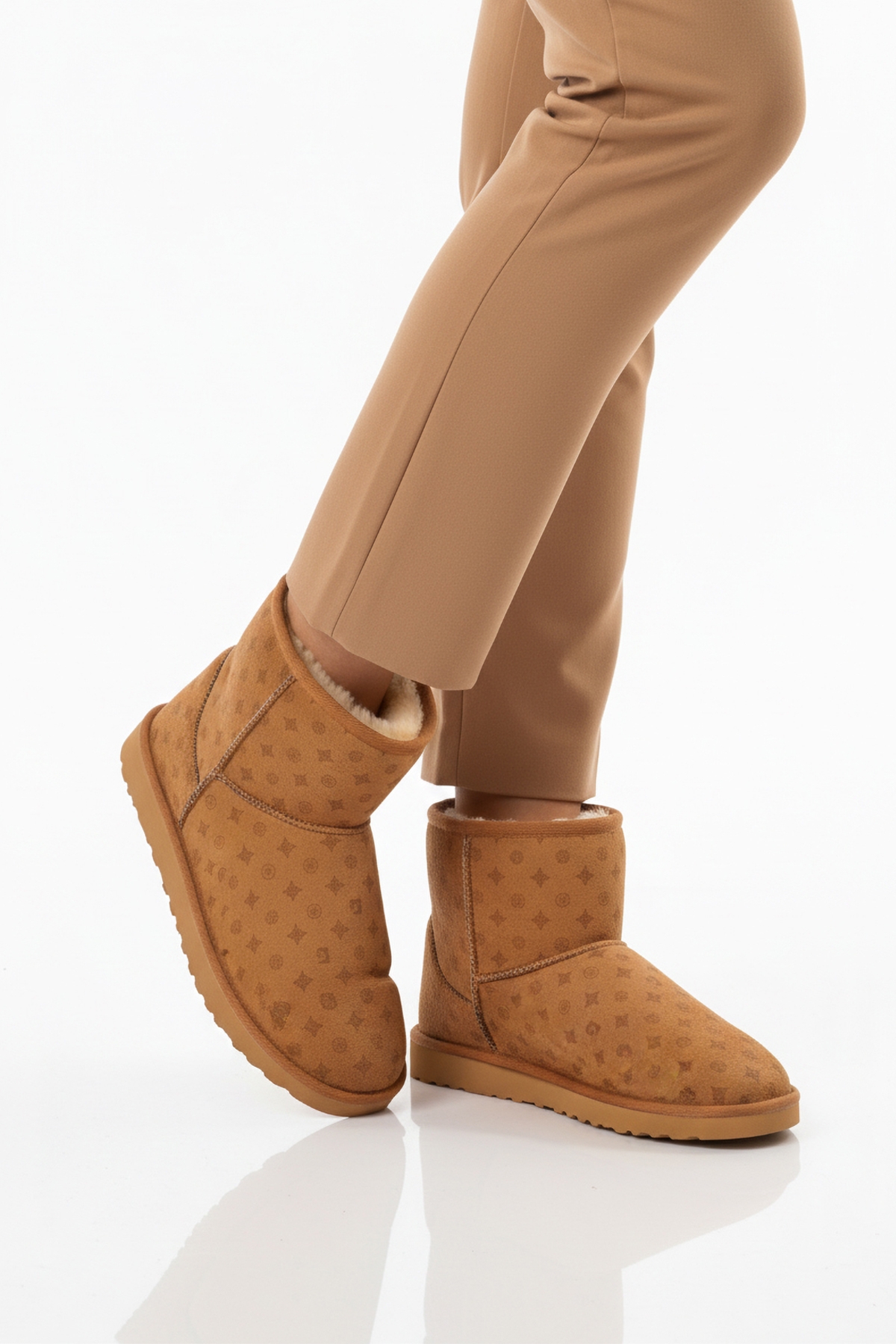 Pierre Cardin Pierre Cardin Taba Süet İçi Kürklü Kadın Düz Bot | Flo Taba - 2. görsel