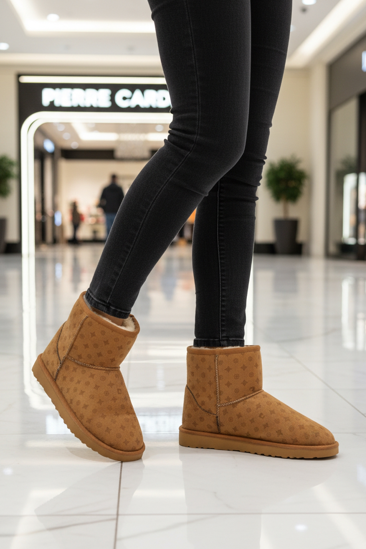 Pierre Cardin Pierre Cardin Taba Süet İçi Kürklü Kadın Düz Bot | Flo Taba - 4. görsel