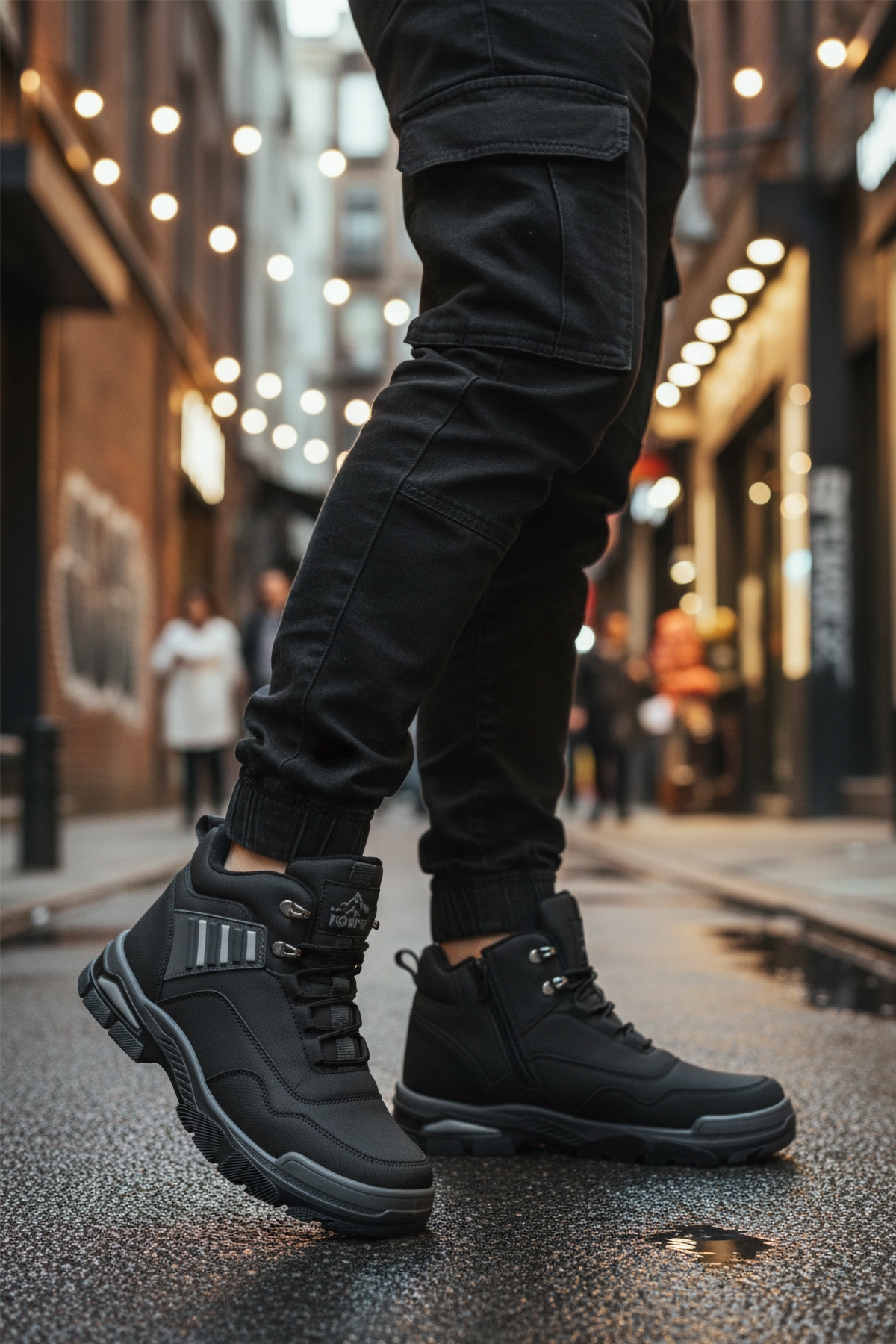 Aspor Siyah Gri Fermuarlı Unisex Outdoor Bot - Görsel 4