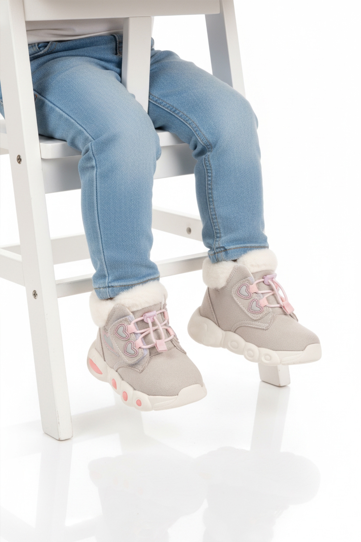 Buz Cırtlı Kız Çocuk Düz Bot - Görsel 2