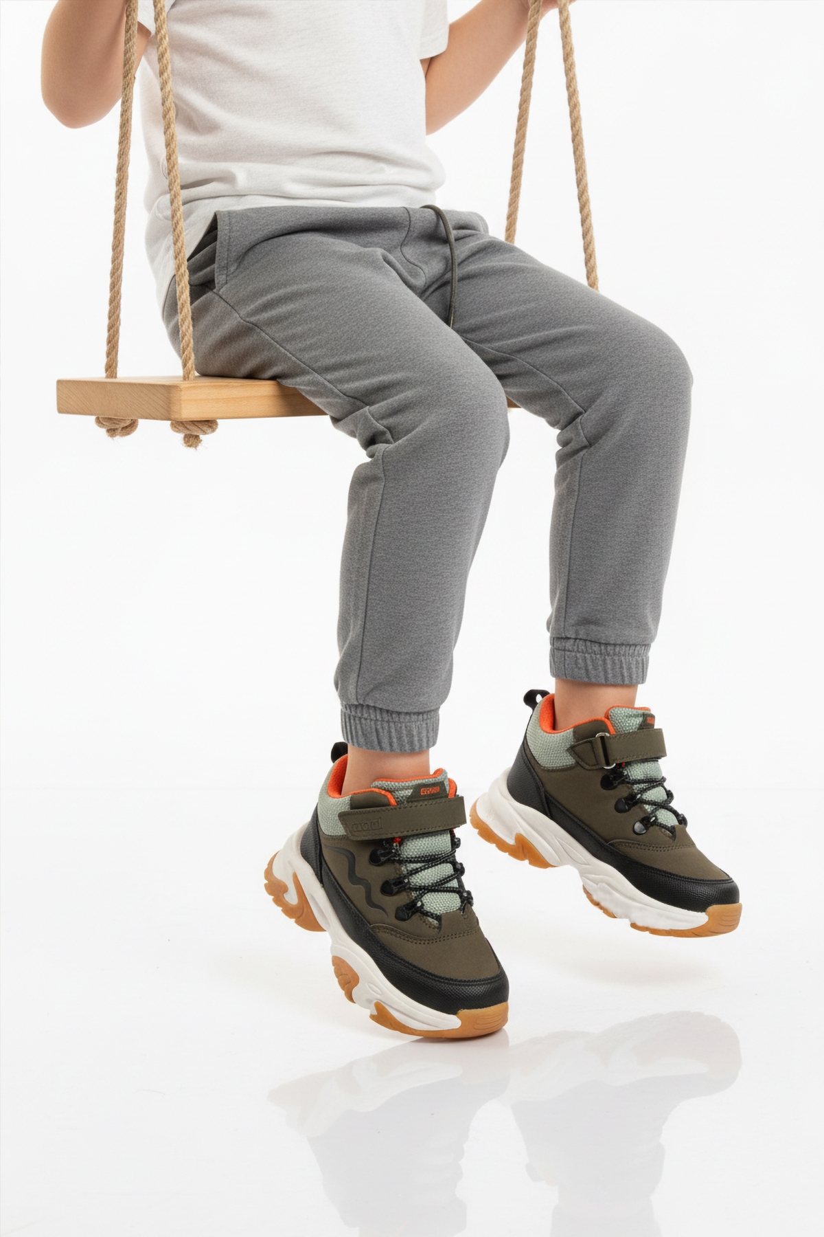 Cool Cool Haki Geniş Kalıp Cırtlı Erkek Çocuk Düz Bot | Flo Haki - 2. görsel