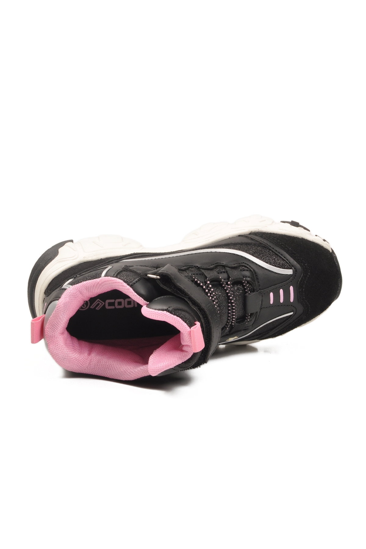 Cool Cool Siyah Cırtlı Desenli Kız Çocuk Hi Sneaker | Flo Siyah - 5. görsel