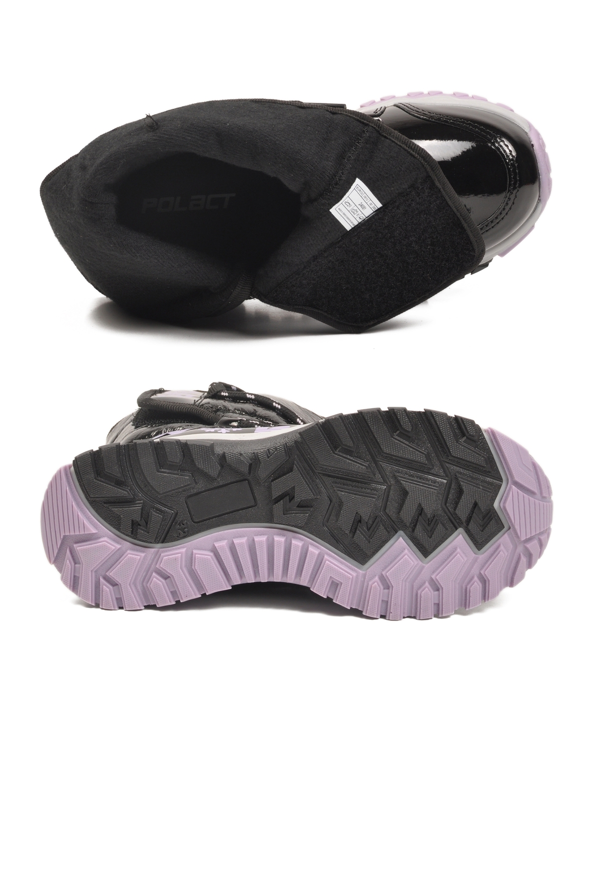 Aspor Siyah Lila İçi Polarlı Kız Çocuk Kar Botu - Görsel 6
