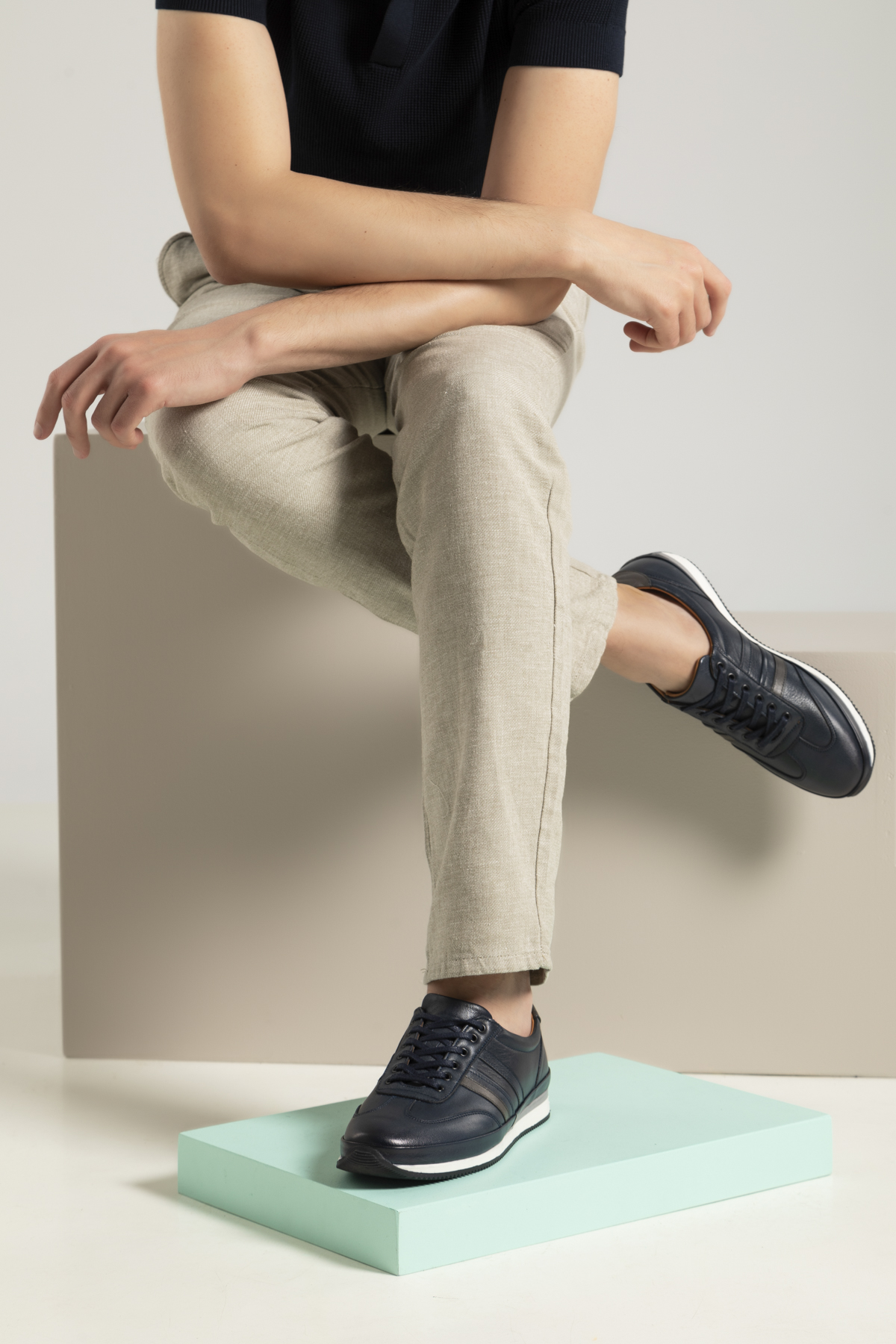 Ziya Beyaz Ziya Hakiki Erkek Deri Sneaker 1611002Z060