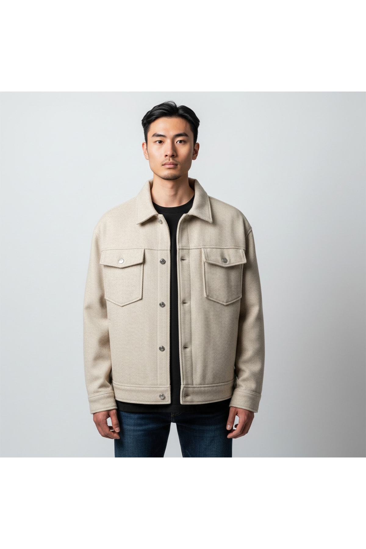 Jack&Jones Ridgewood Melange Overshirt Erkek Bej Ceket Fiyatları | Flo