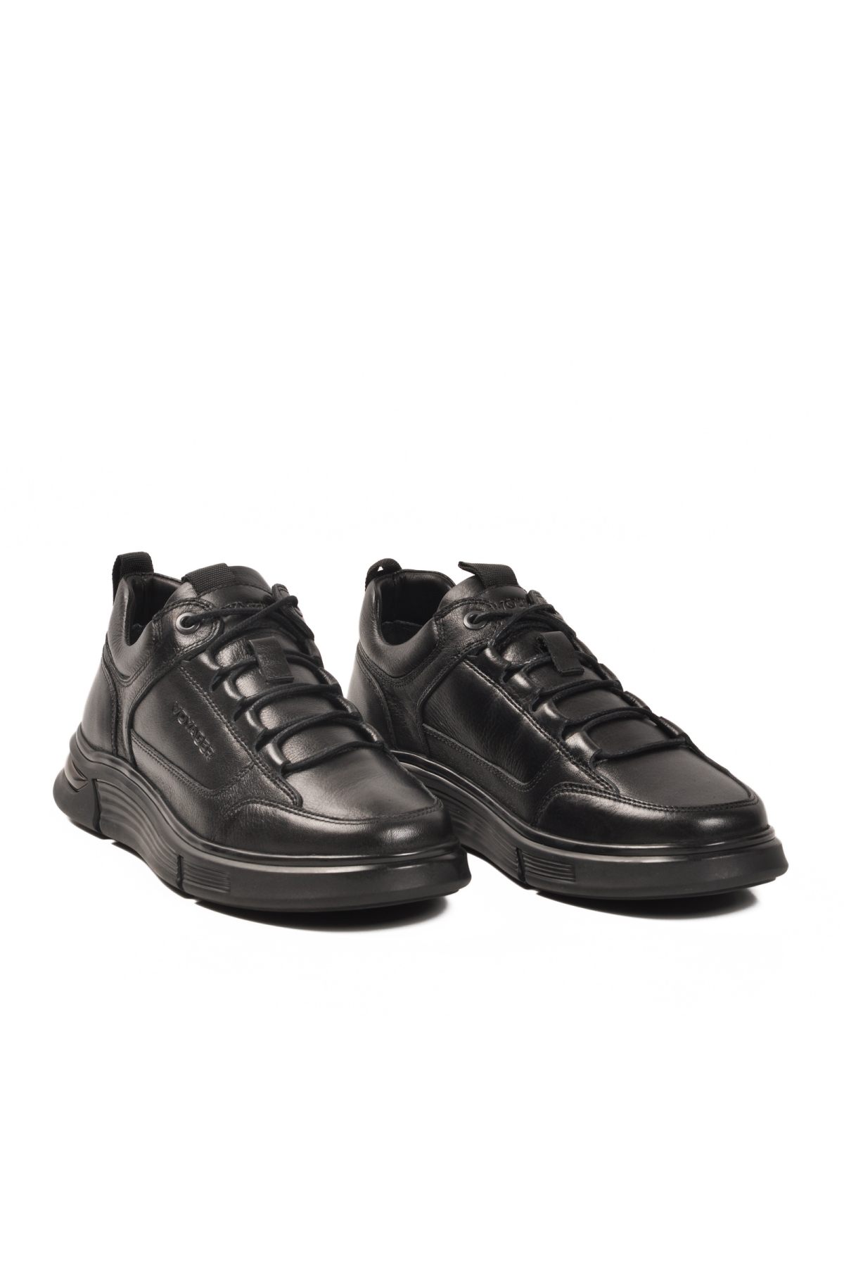 Voyager Voyager M445 Hakiki Deri Siyah Erkek Günlük Ayakkabı Casual Ayakkabı | Flo Siyah - 4. görsel