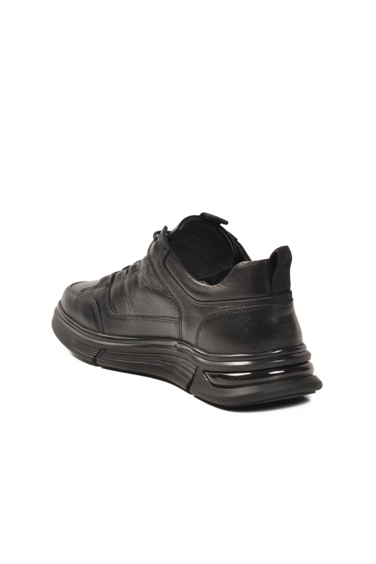 Voyager Voyager M445 Hakiki Deri Siyah Erkek Günlük Ayakkabı Casual Ayakkabı | Flo Siyah - 5. görsel