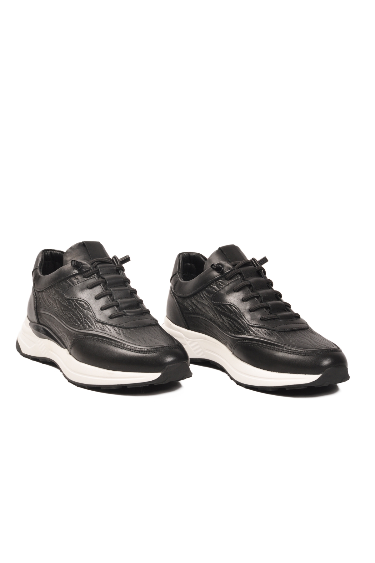 Voyager Voyager 1003 Hakiki Deri Siyah Erkek Günlük Ayakkabı Casual Ayakkabı | Flo Siyah - 4. görsel