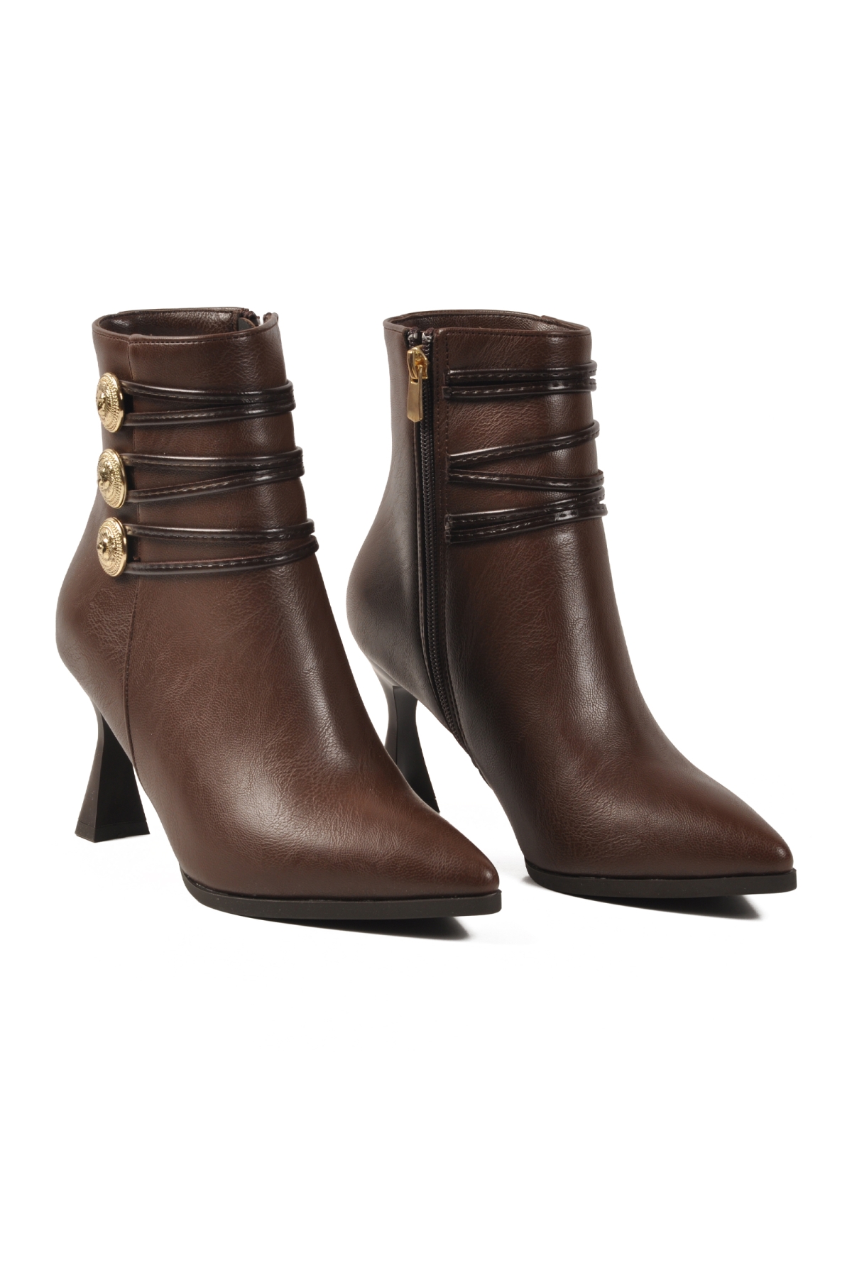 Ayakmod Ayakmod Kahverengi Ayakımod 9652003 Kahve Kadın Topuklu Bot | Flo Kahverengi - 4. görsel