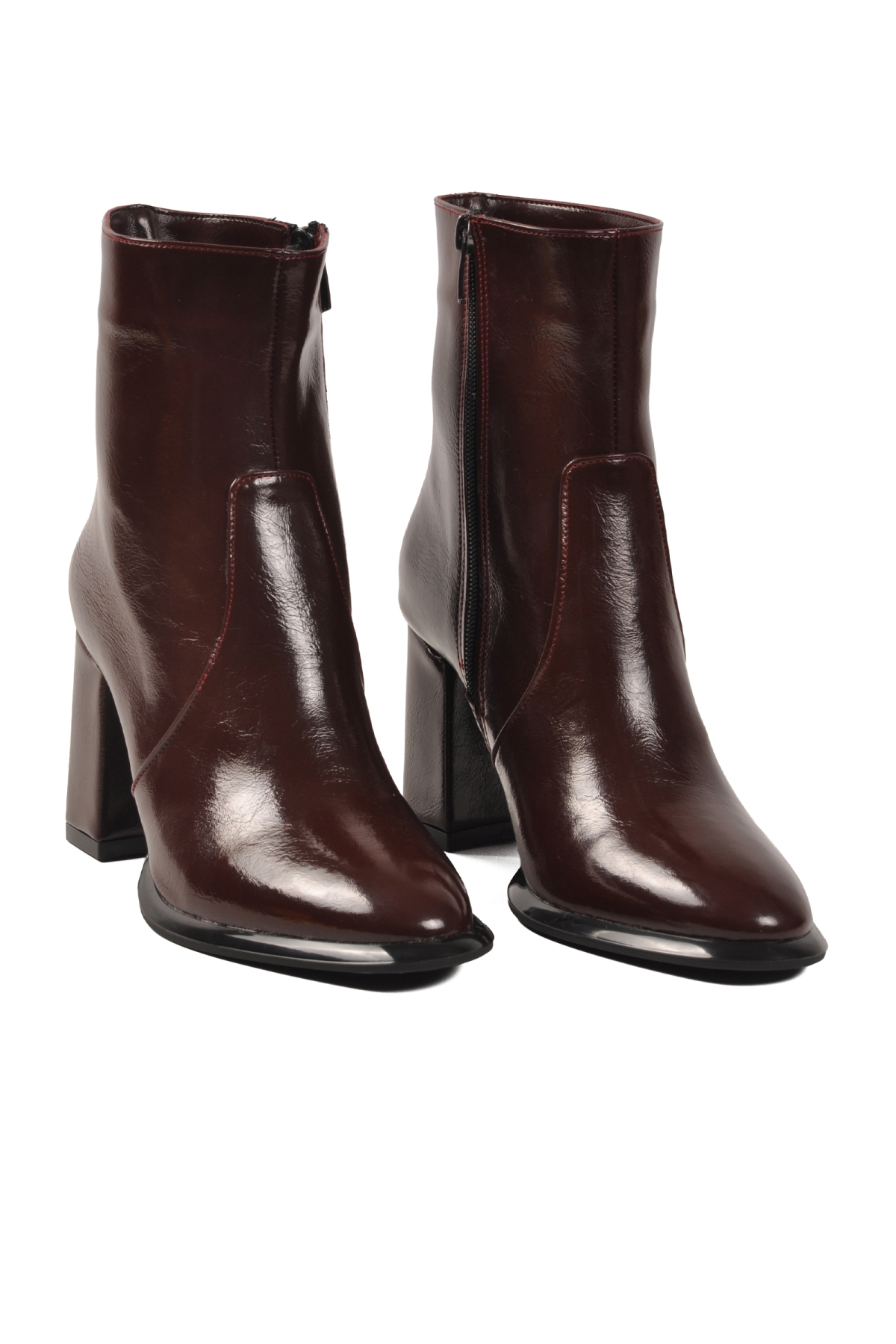 Ayakmod Ayakmod 878601 Polarlı Bordo Kadın Topuklu Bot | Flo Bordo - 4. görsel