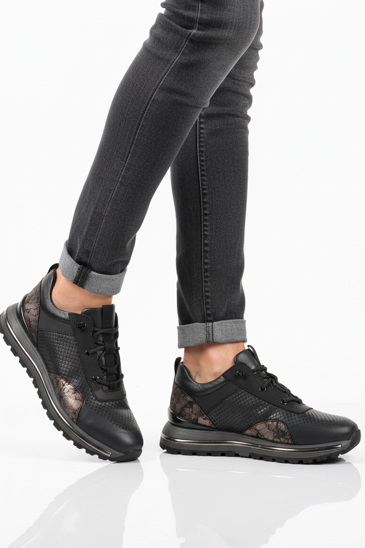 Voyager Voyager M533 Hakiki Deri Lacivert Erkek Günlük Ayakkabı Casual Ayakkabı | Flo Lacivert - 2. görsel