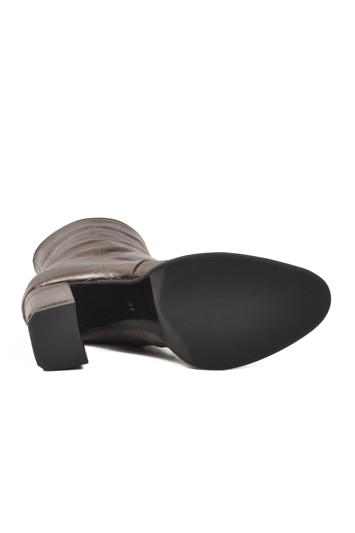 Ayakmod Ayakmod Kahverengi 878601 Polarlı Kahve Kadın Topuklu Bot | Flo Kahverengi - 6. görsel