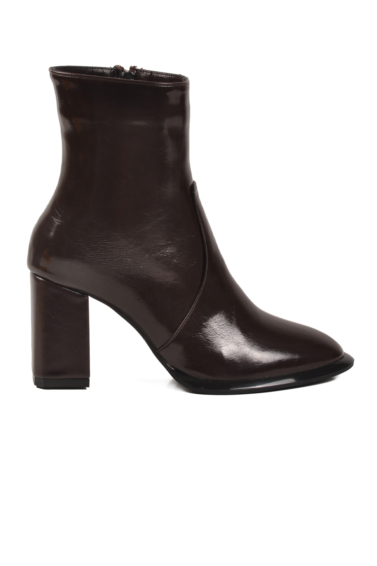 Ayakmod Ayakmod Çok Renkli 878601 Polarlı Kahve Kırışık Kadın Topuklu Bot | Flo Çok Renkli - 2. görsel