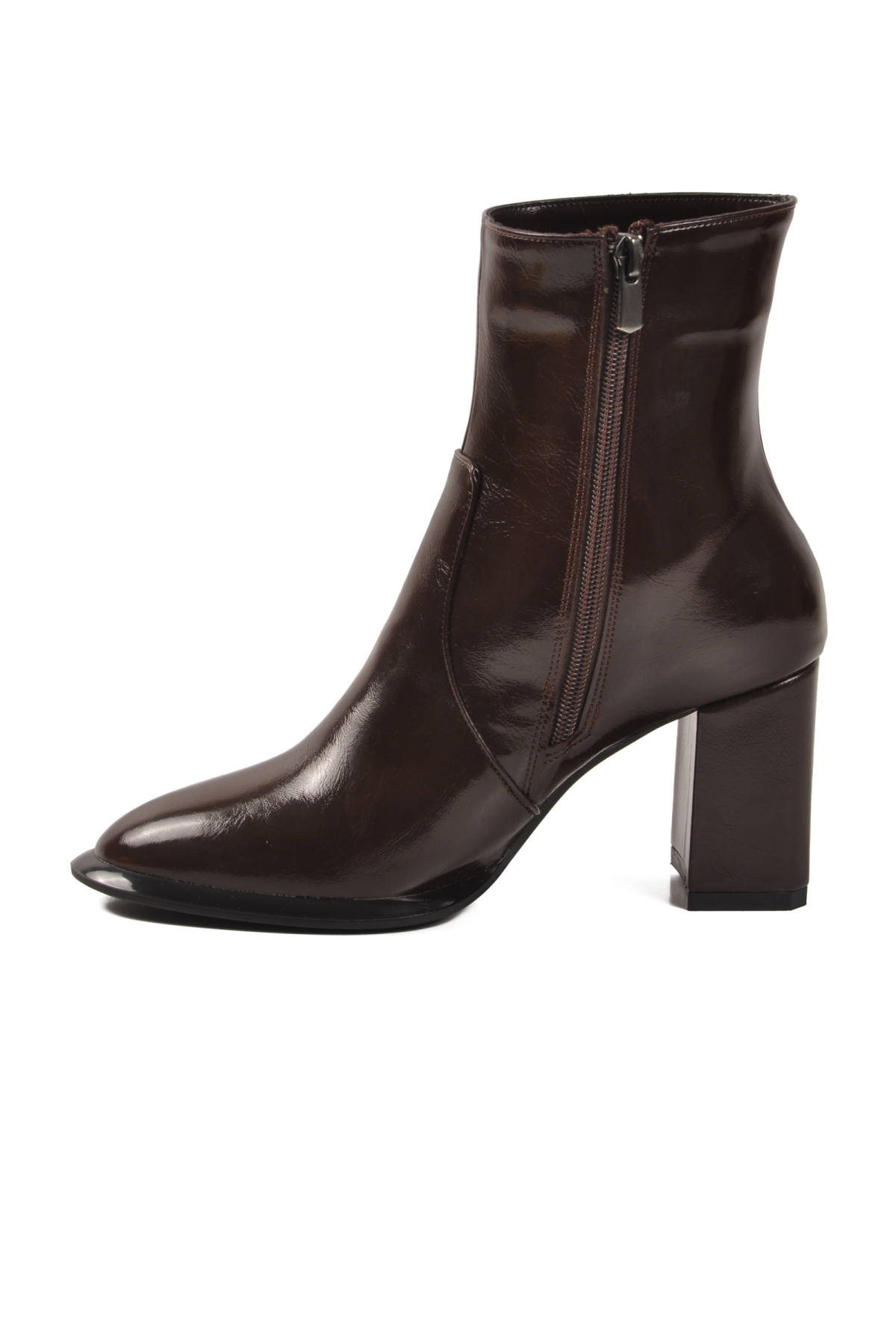 Ayakmod Ayakmod Çok Renkli 878601 Polarlı Kahve Kırışık Kadın Topuklu Bot | Flo Çok Renkli - 3. görsel