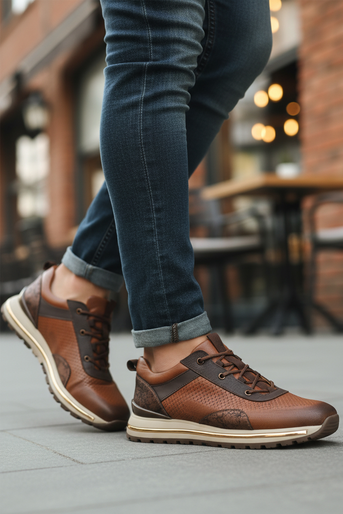 Voyager Voyager M533 Hakiki Deri Taba Erkek Günlük Ayakkabı Casual Ayakkabı | Flo Taba - 4. görsel