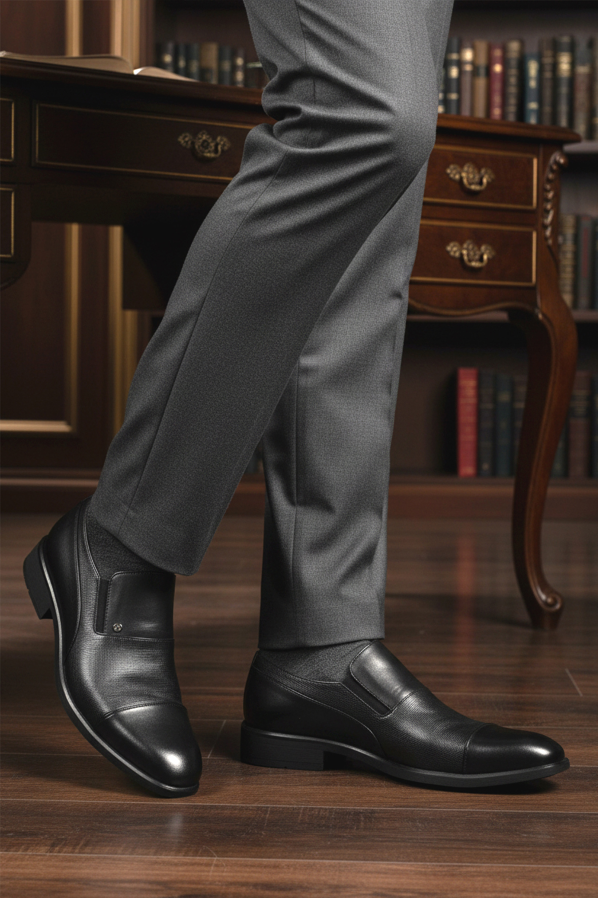 Ayakmod Ayakmod 00811-26K Hakiki Deri Siyah Erkek Klasik Ayakkabı | Flo Siyah - 4. görsel