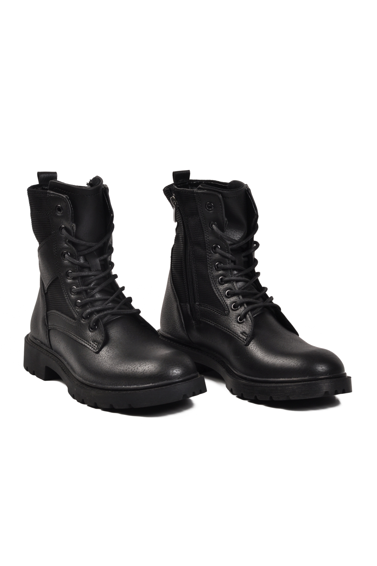 Ayakmod Ayakmod 756 Kaymaz Bağcıklı Siyah Erkek Bot | Flo Siyah - 4. görsel