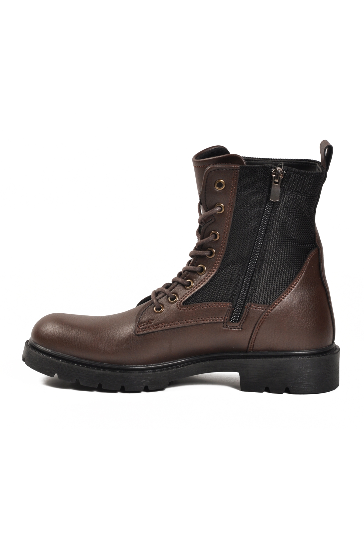 Ayakmod Ayakmod Kahverengi 756 Kaymaz Bağcıklı Kahve Erkek Bot | Flo Kahverengi - 3. görsel