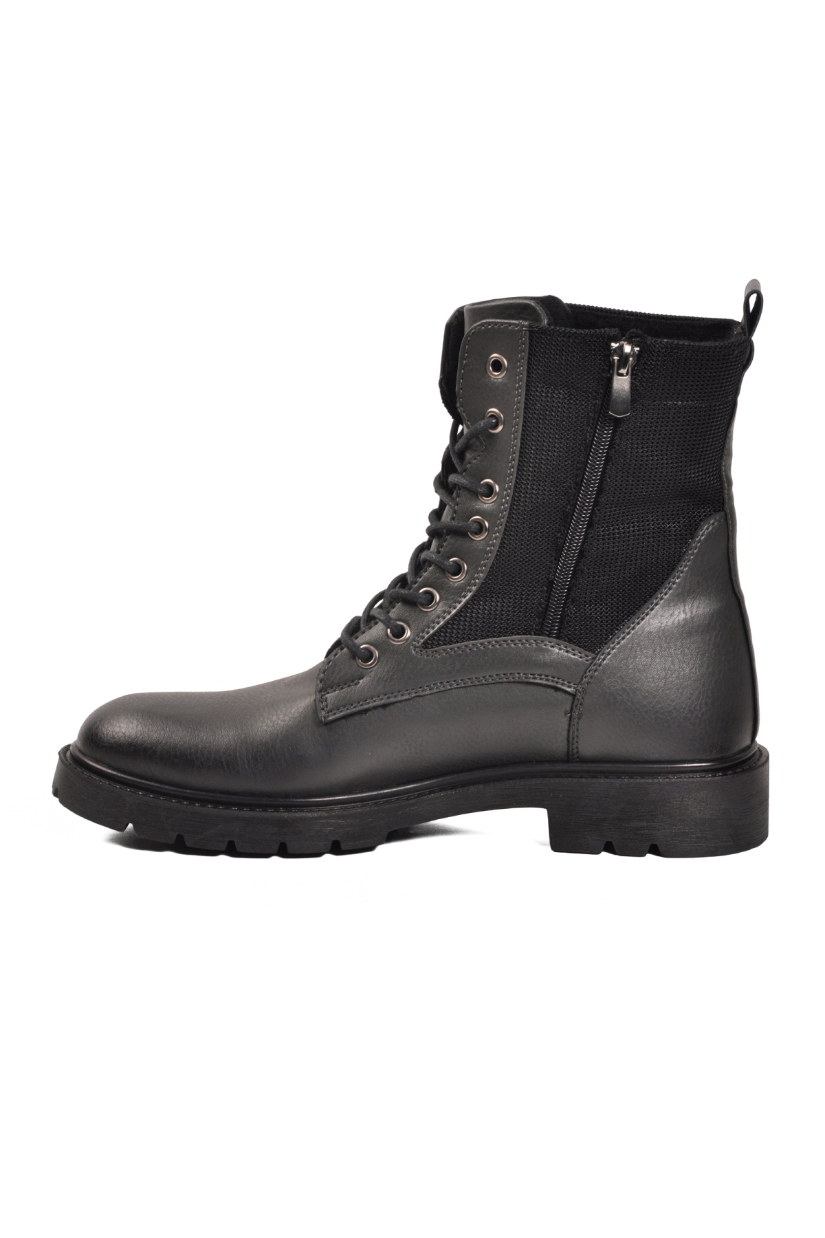 Ayakmod Ayakmod Gri 756 Kaymaz Bağcıklı Füme Erkek Bot | Flo Gri - 3. görsel