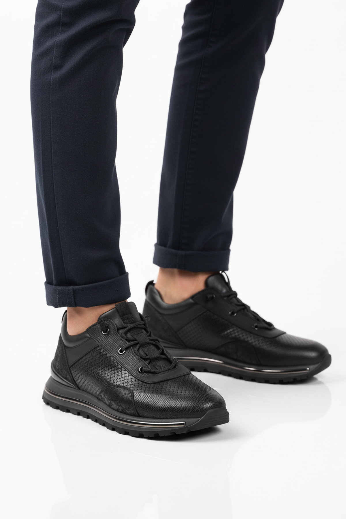 Voyager Voyager M533 Hakiki Deri Siyah Erkek Günlük Ayakkabı Casual Ayakkabı | Flo Siyah - 2. görsel