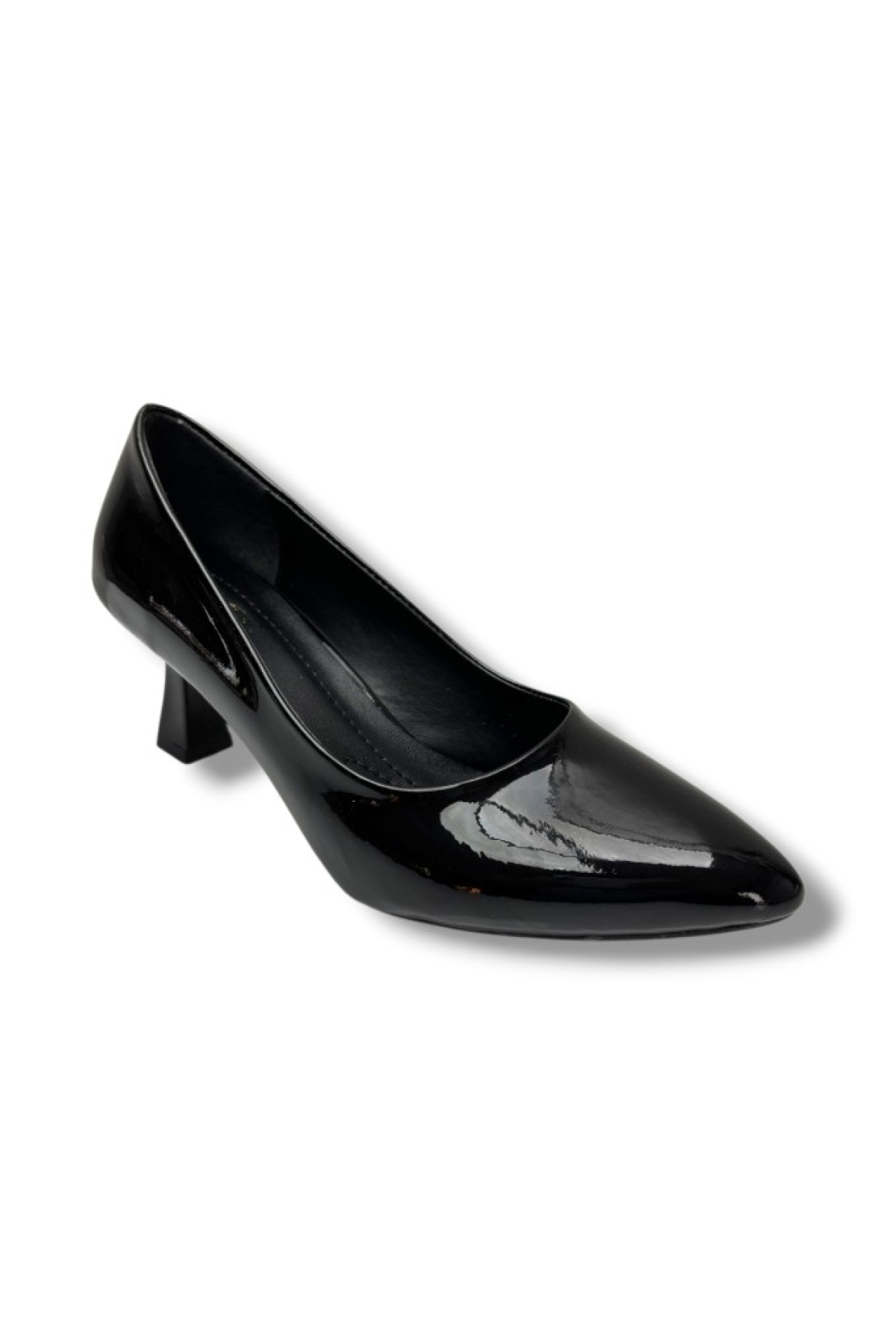 C-shoes C-shoes Siyah 349-26 Rugan Deri Orta Boy Topuklu Kadın Stiletto Flo'da! Siyah - 2. görsel